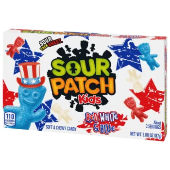 CANDY SOUR PATCH KIDS 87 GR RED WHITE & BLUE  THEATER BOX