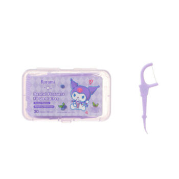 Kuromi Extra Fine Mint Flavor Dental Flossers (20 Count×3 Packs)