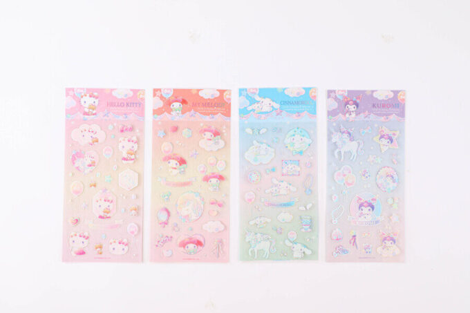 Sanrio characters Unicorn Collection Holographic Stickers (4 Assorted Models)