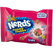 CANDY NERDS 45 GR GUMMY CLUSTER FRUITS