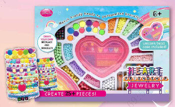 DIY Bracelet Making Kit with Organizer Box(Heart)