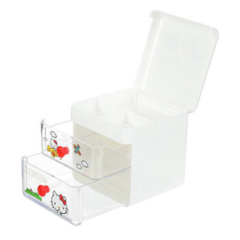 Sanrio Characters Desk Storage Case with Drawers (White)