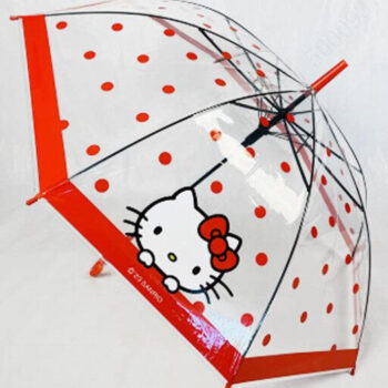 Hello Kitty Apple Collection Clear Long-Handled Umbrella