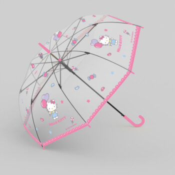 Sanrio characters Transparent Long-handled Umbrella(Hello Kitty)
